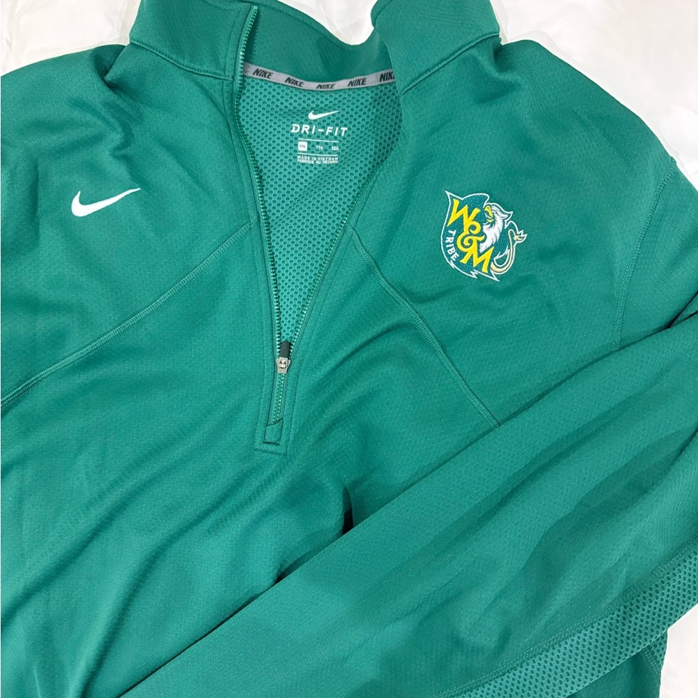 Nike William & Mary Green Quarter-Zip Pullover